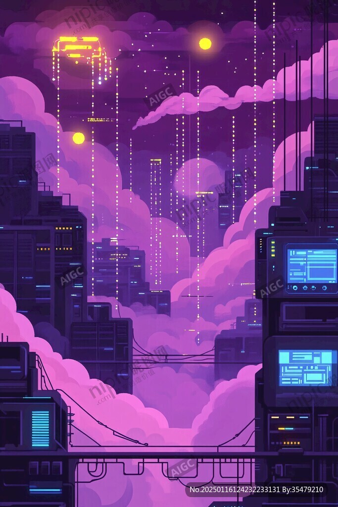 紫色科技城市