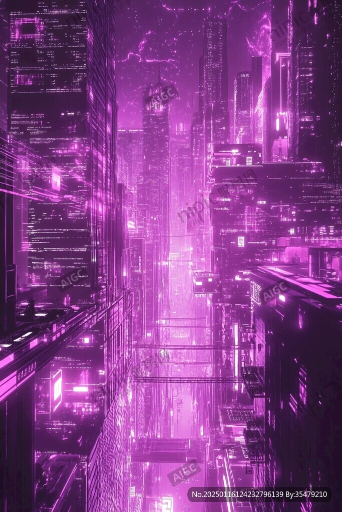 紫色科技城市