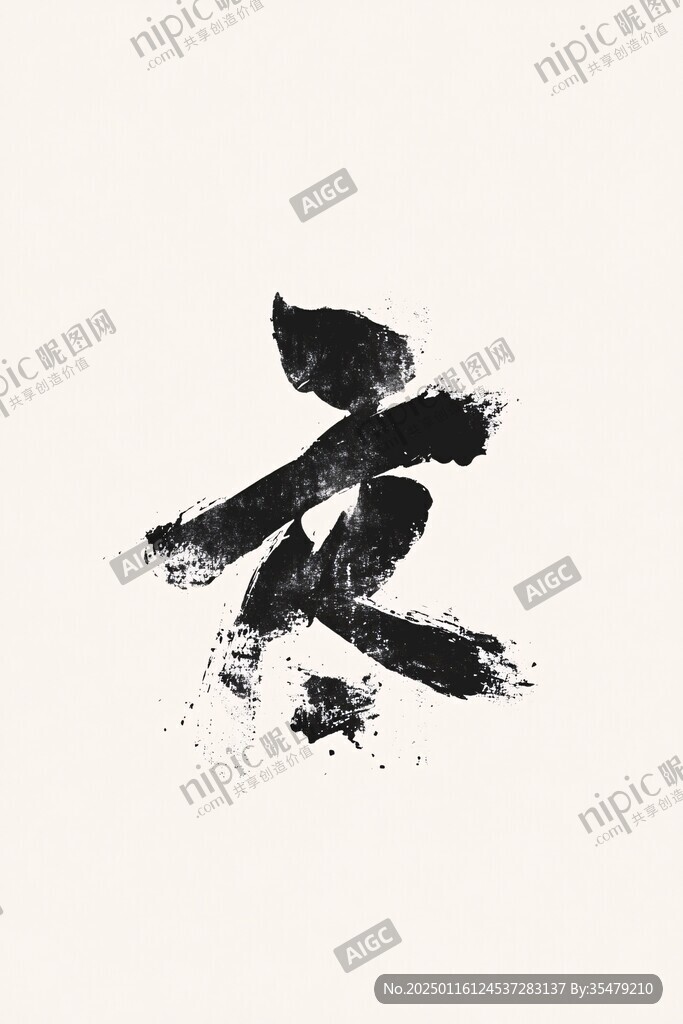 抽象水墨一字