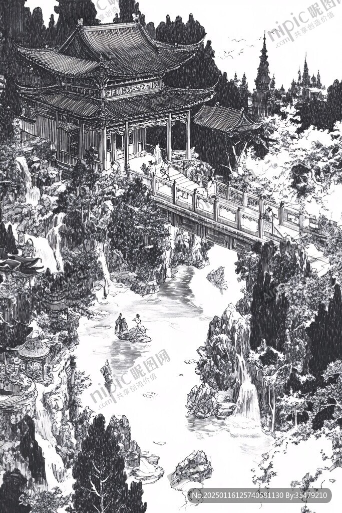 天一阁插画