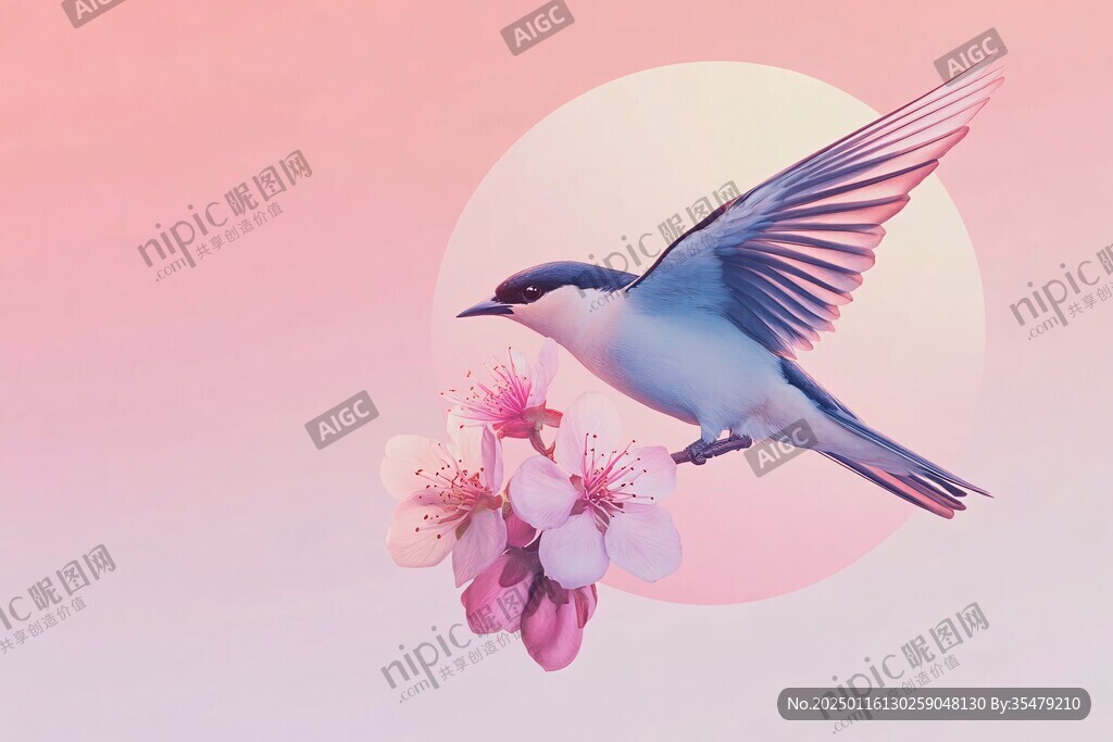 日喜鹊插画