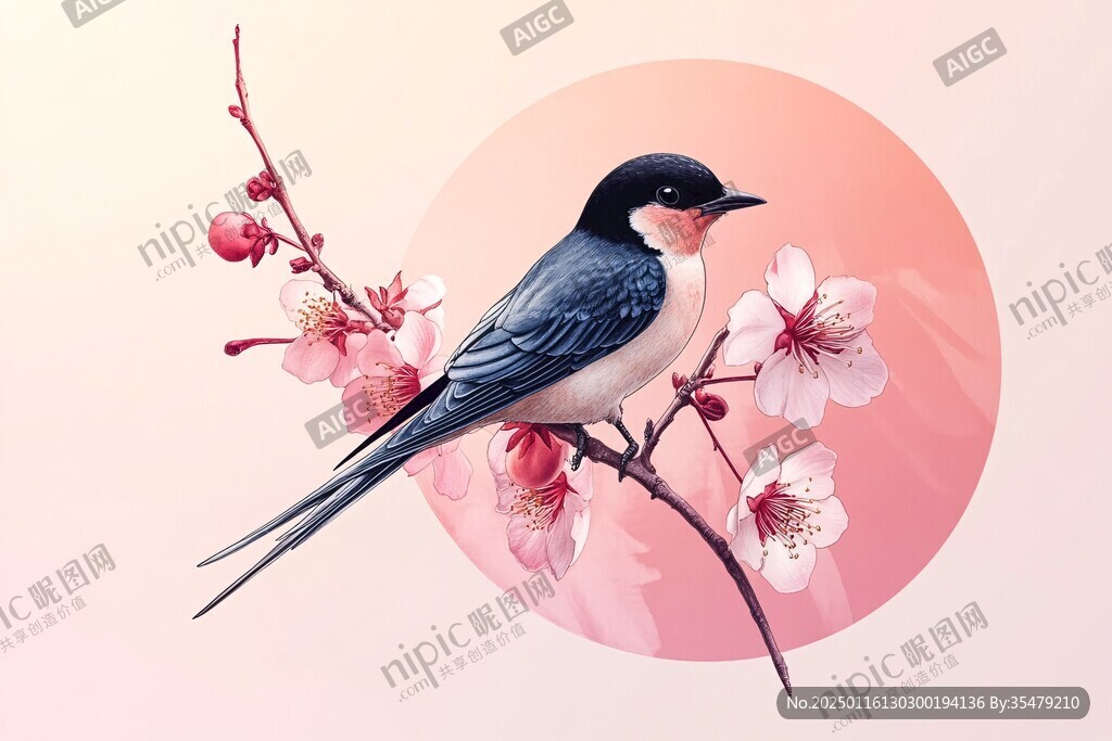 喜上眉梢插画