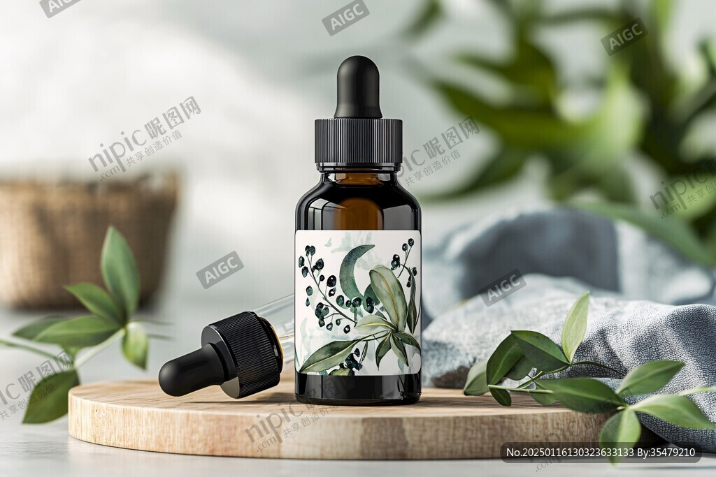 精油香薰插画