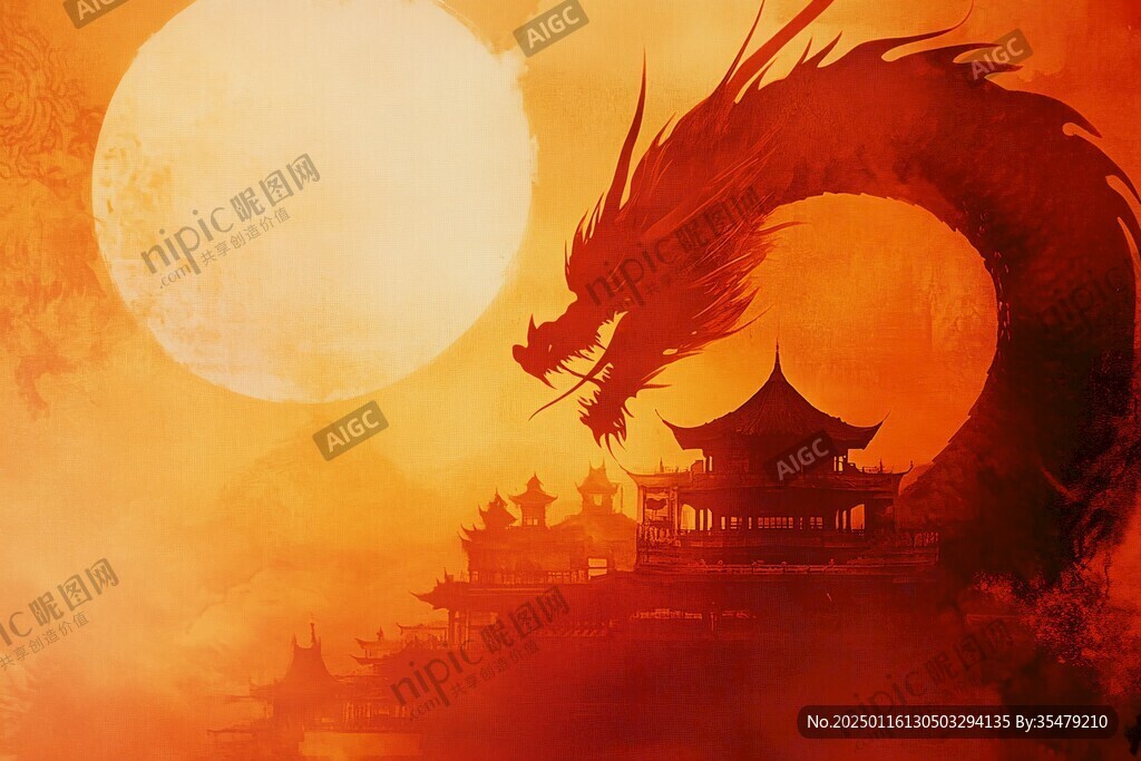 龙年横版插画