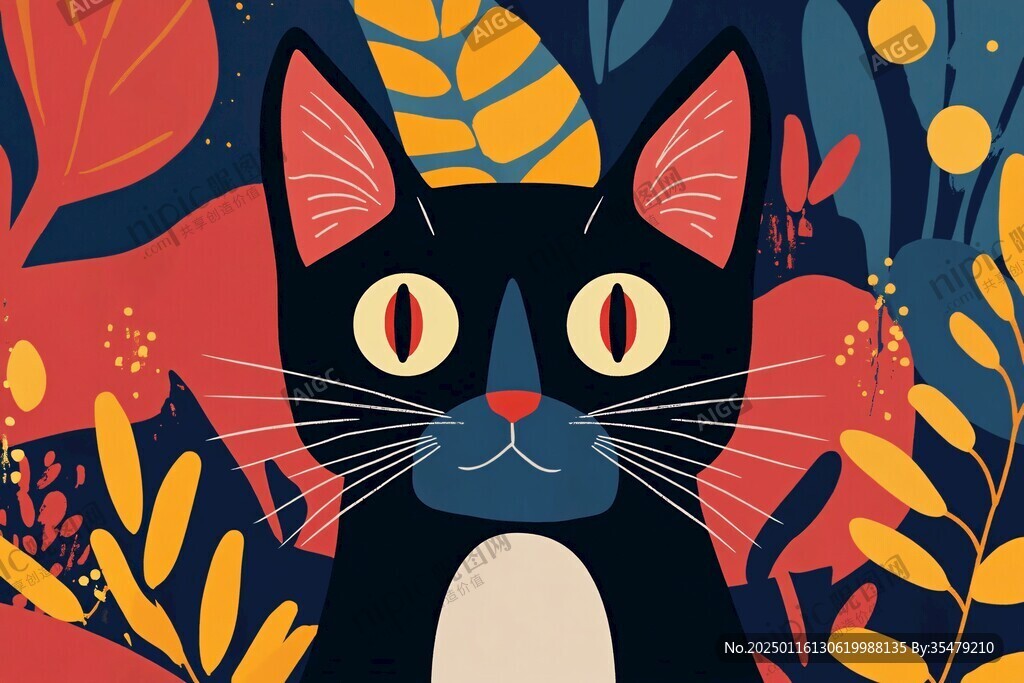 猫咪文创插画