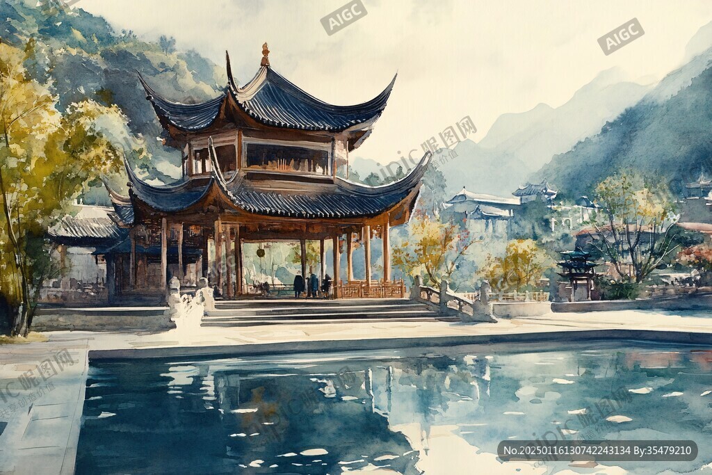 醉翁亭插画