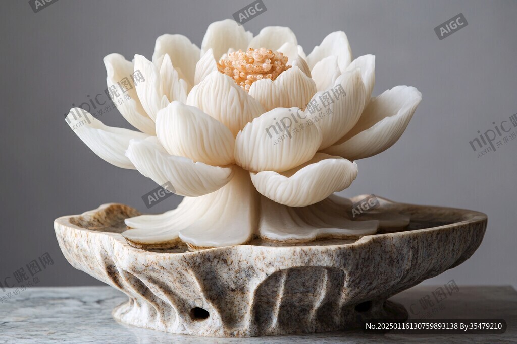 禅意莲花摆件