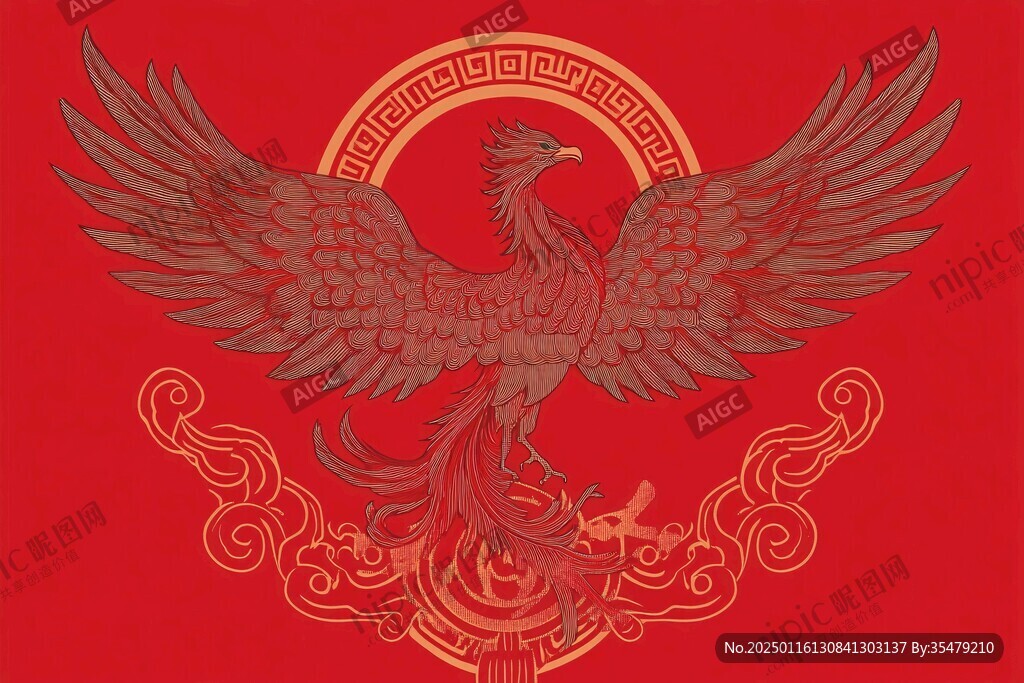 凤凰朱雀插画