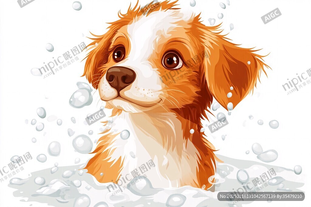 宠物沐浴露插画