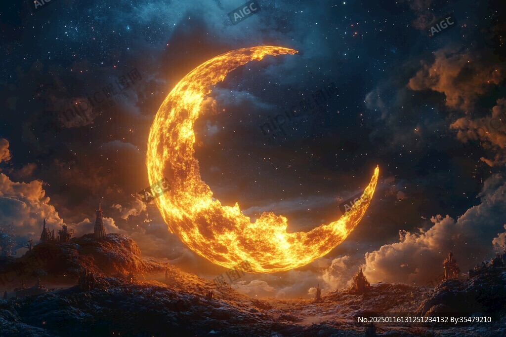 蓝月夜梦幻唯美奇幻