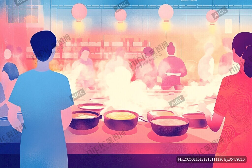 肠粉插画