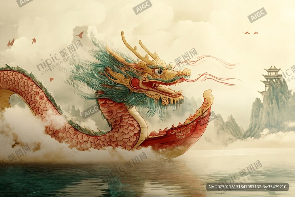龙年横版插画