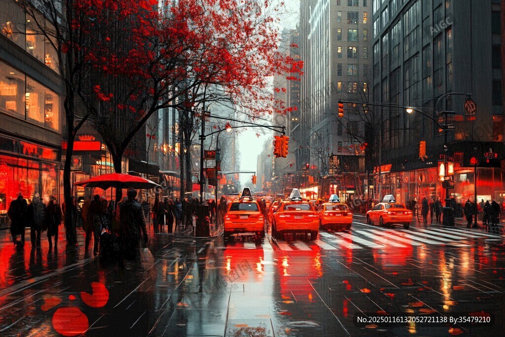 雨后街景美丽街景