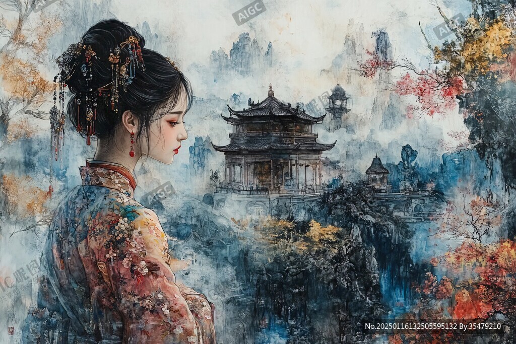 人物山水楼阁