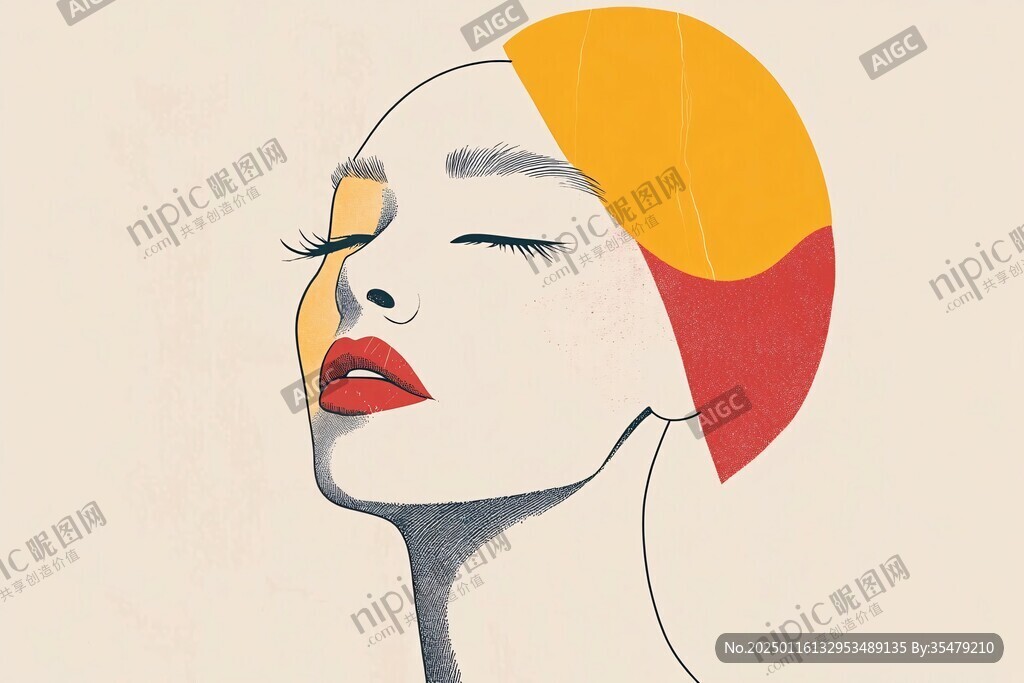 化妆整容背景装饰画