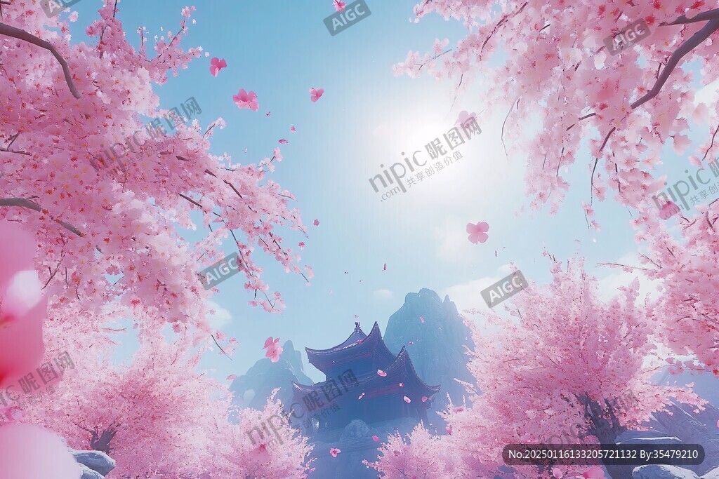 古风场景春暖花开