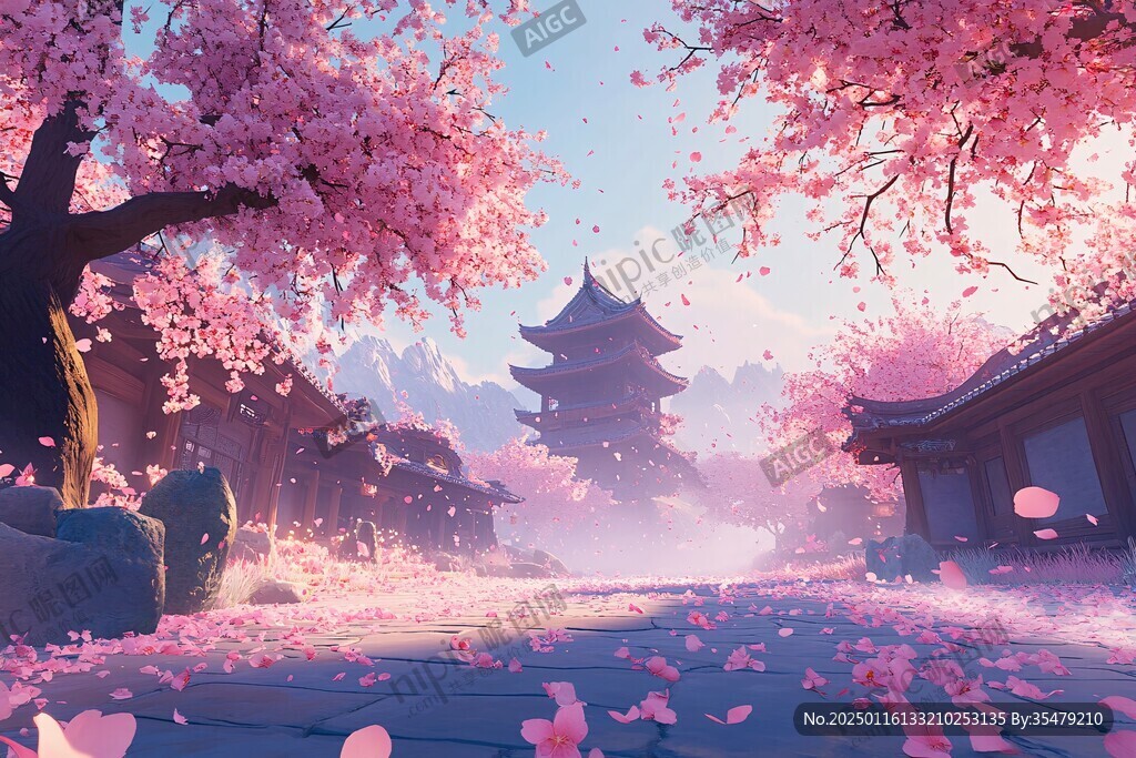 古风场景春暖花开