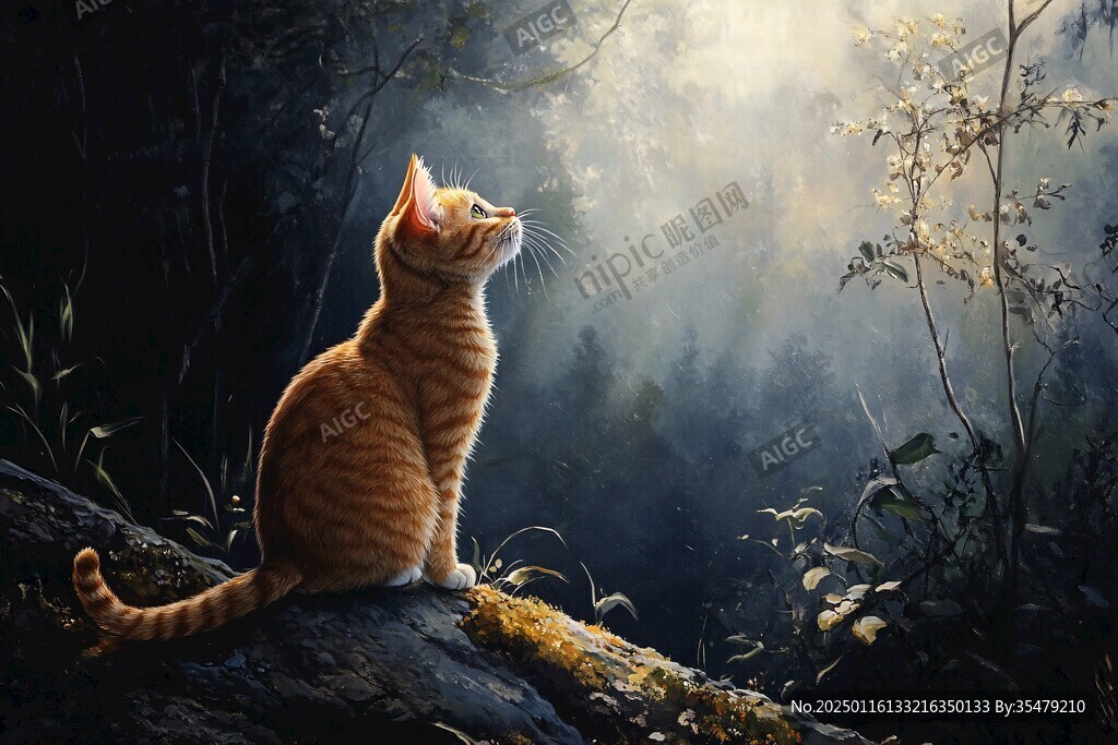唯美凄凉的猫
