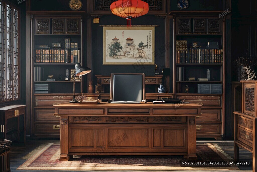 传统书房场景