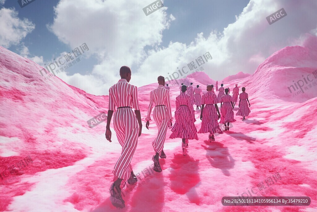 粉红色的超现实世界