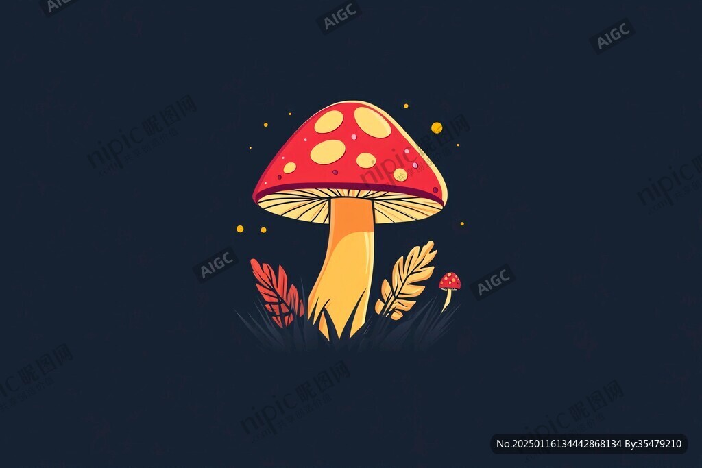 菌菇插画设计