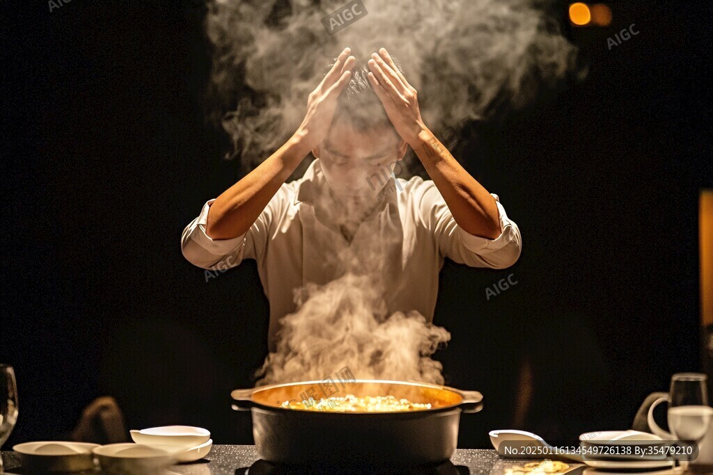 吃火锅人像