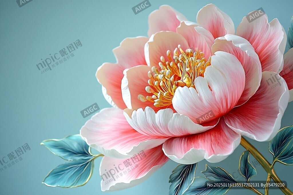 3d牡丹花卉