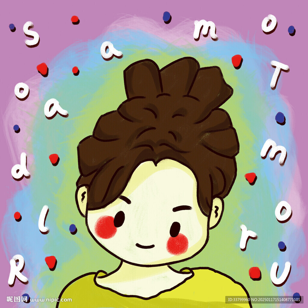 手绘插画女孩