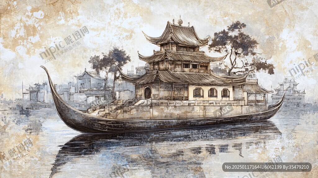 黄鹤楼水彩