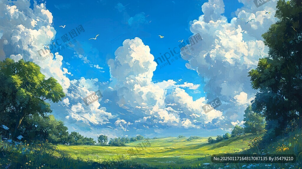 宽屏风景画