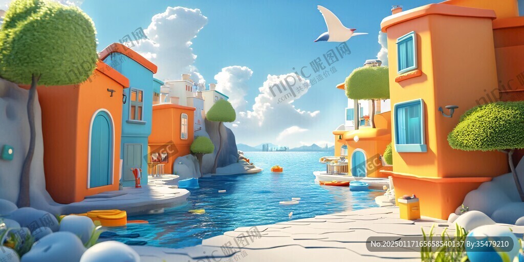 3d立体插画风格