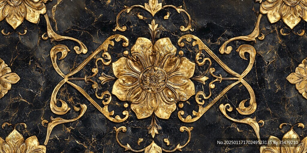 花金属底纹金色