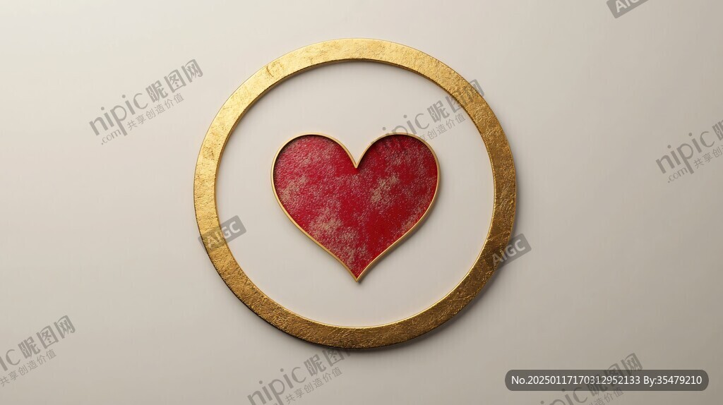 金属质感心形