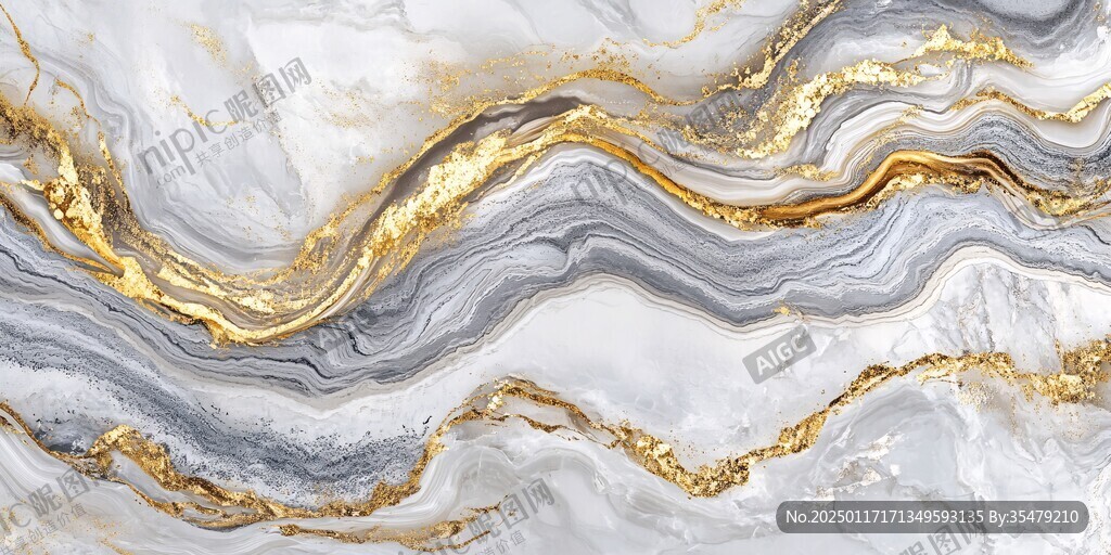 流体大理石金色素材