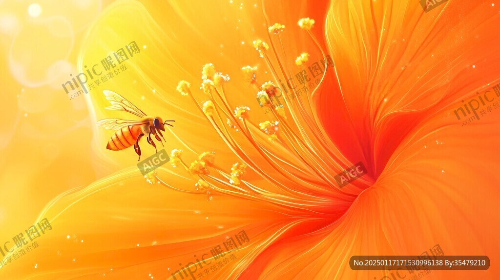 百花蜜插画