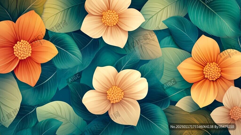 炫彩花朵壁纸