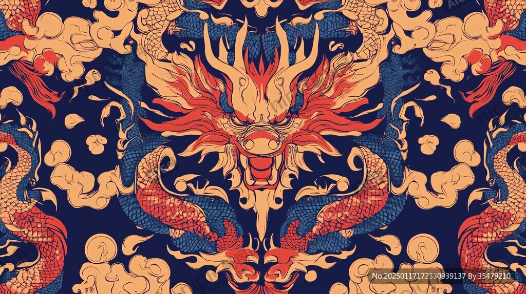 龙包装插画