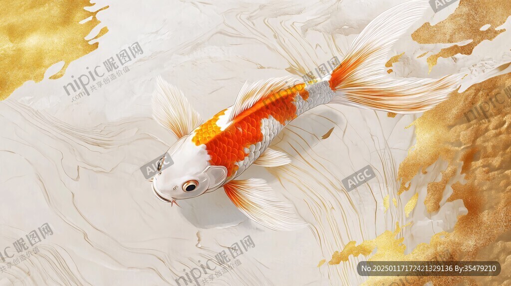 工笔锦鲤
