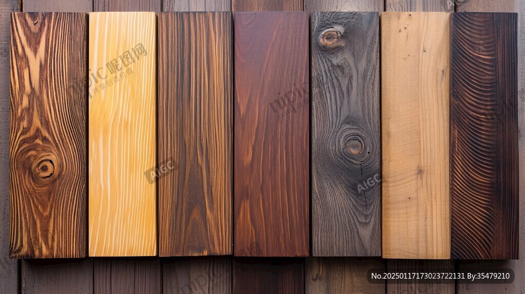 多种颜色木板木材