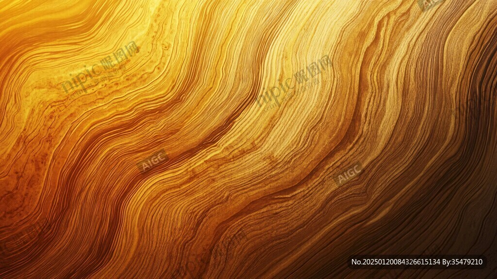 金色抽象流体纹理背景