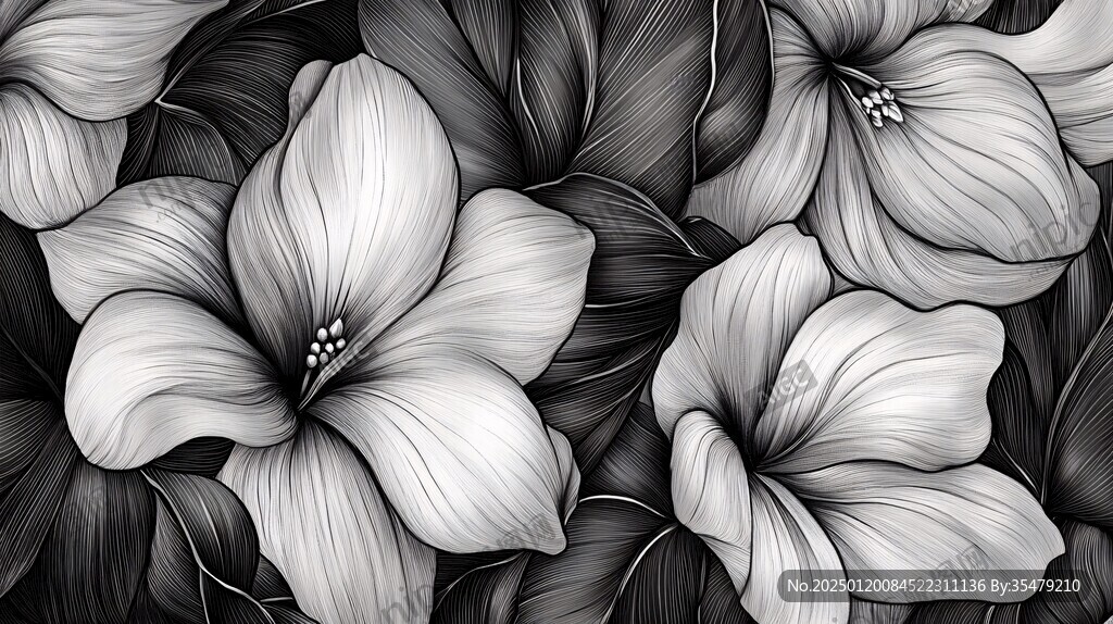 手绘创意百花壁纸