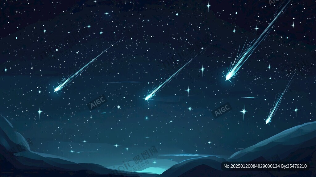 流星插画