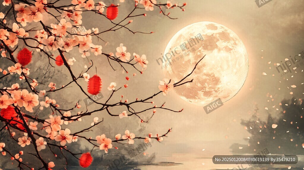 唯美月夜花