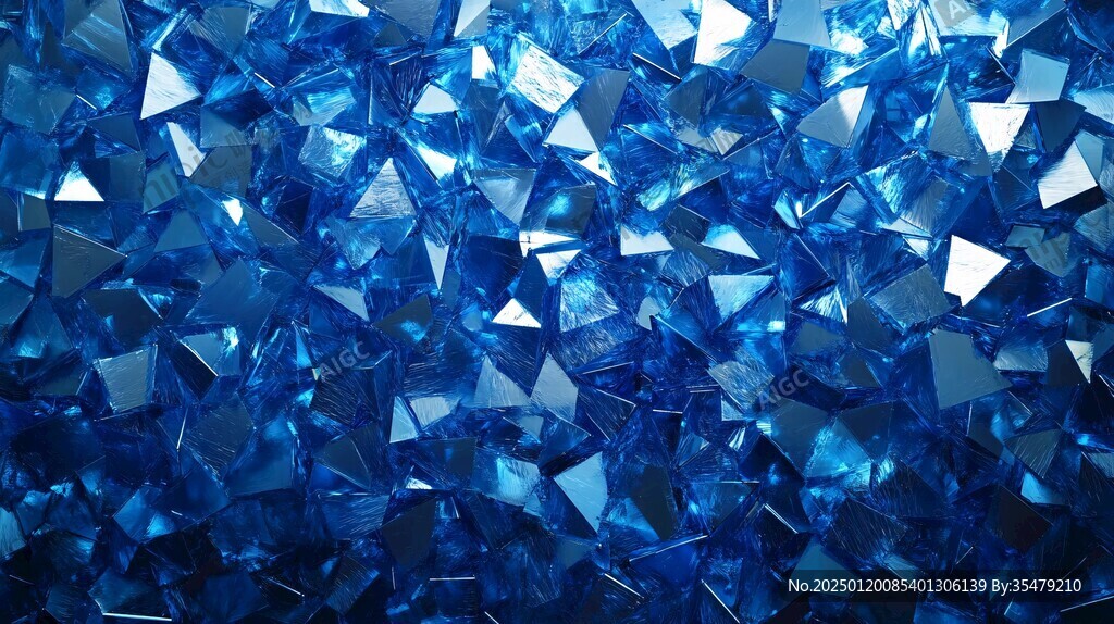 酷炫蓝水晶立体背景