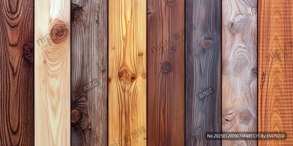 多种颜色木板木材