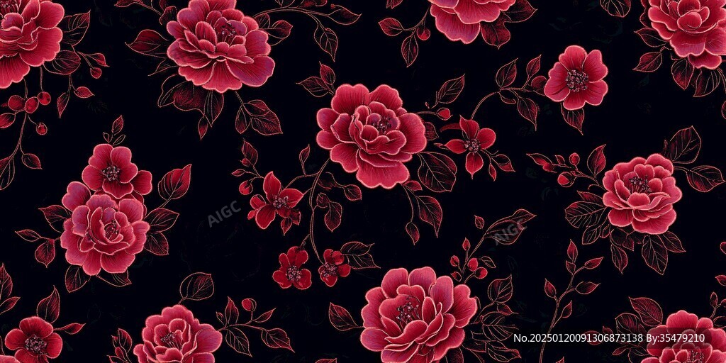 手绘玫瑰壁纸