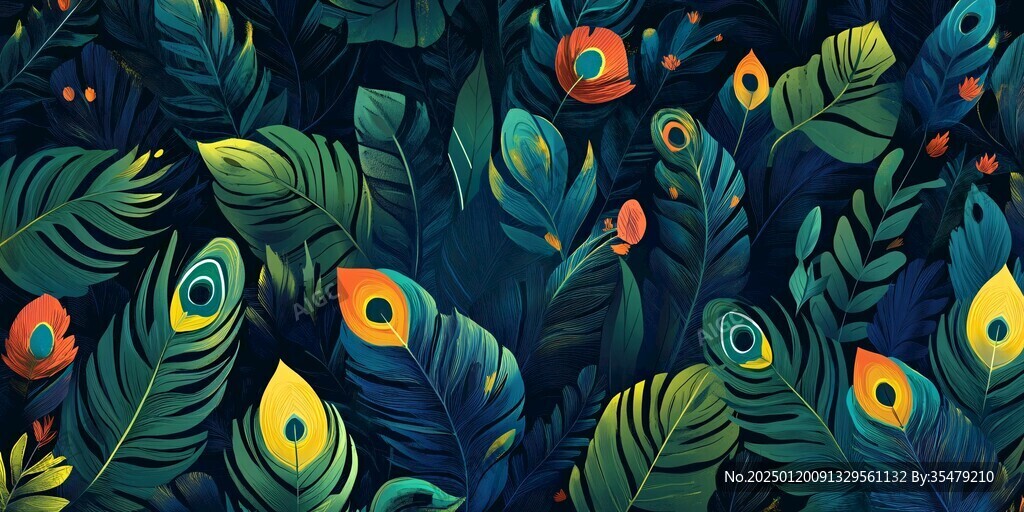 植物背景扁平插画