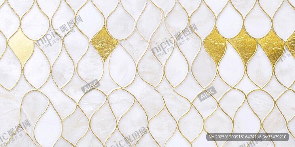 金色立体纹理背景墙