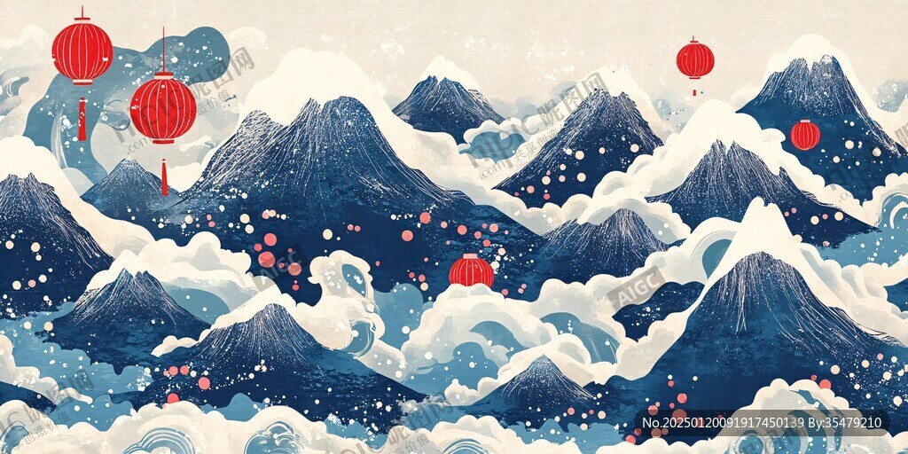 新中式雪山