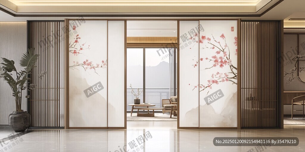 新中式山水门窗